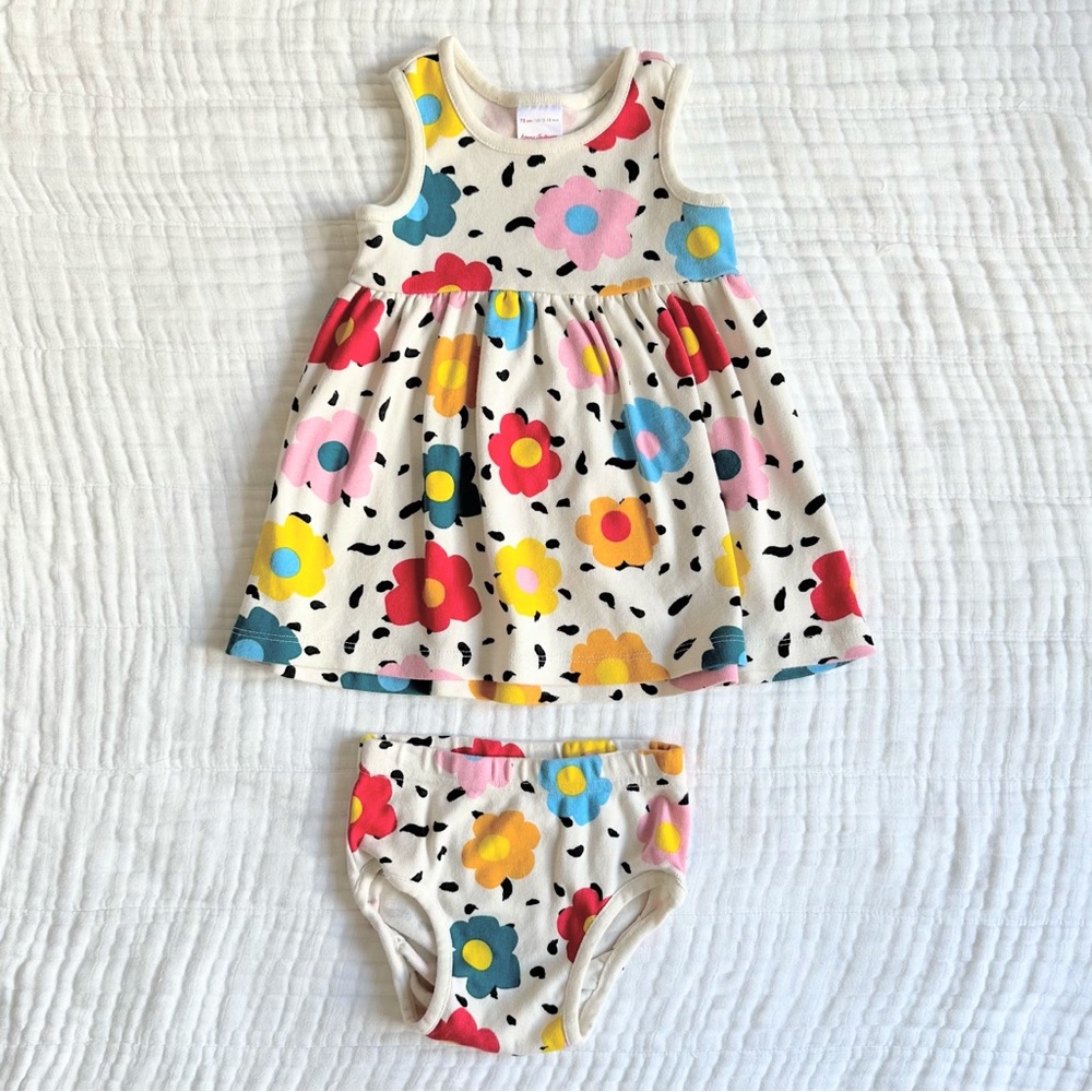 Hanna Andersson Baby Toddler Summer Soft Twirl Tank Dress Set - 12-18M